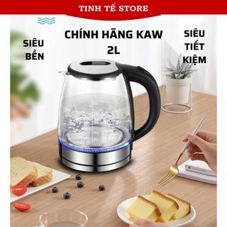 Bình Đun Nước, Ấm Siêu Tốc Thủy Tinh KAW RK1818 Dung tích 2L, siêu nhanh, An Toàn, Tiết Kiệm Điện, Công Suất lớn