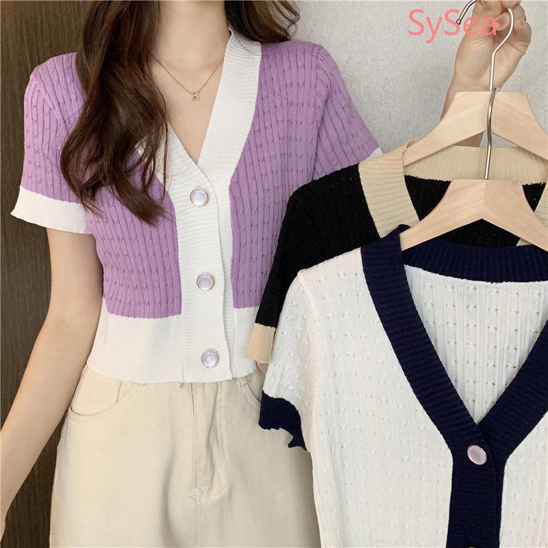 Tôi nên kết hợp áo cardigan dệt kim tay ngắn với trang phục gì để tạo nên một bộ trang phục thời trang và hiện đại?