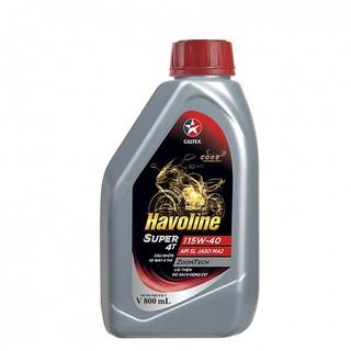 Dầu nhớt xe máy số cao cấp Caltex Havoline Super 4T SAE 15W40 API SN MA2 (xe số)