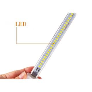 Thanh đèn LED mini 8 bóng, 24 bóng siêu sáng cổng cắm USB thích hợp để bàn học, đọc sách đầu giường