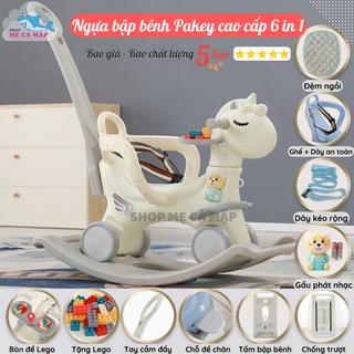 Ngựa bập bênh cho bé Pakey Đa Năng 6 in 1 phù hợp cho bé từ 1-6 tuổi, Bé có thể điều chỉnh được hướng