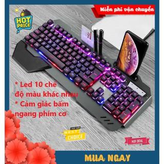 Bàn Phím Gaming K618 Super Pro New 2022 Led Đổi Màu 10 Chế Độ Led Khác Nhau Ngang Phím Cơ PC - XSMART