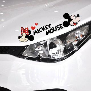 Miếng dán trang trí xe hơi hình chuột Mickey Minnie hoạt hình dễ thương