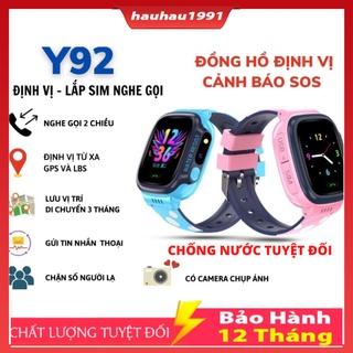 Đồng Hồ Thông Minh Trẻ Em Lắp Sim Y92 Và Q12 Định Vị Nghe Gọi Nhắn Tin Chống Nước Có Tiếng Việt.Bao