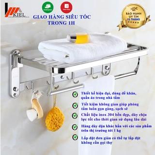 Giá treo khăn nhà tắm Inox 304 không gỉ sáng bóng  hàng cao cấp  ( loại 1 chân đế cực cao cấp ).