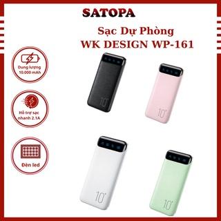 Pin sạc dự phòng 10000mAh 20000mAh WK DESIGN WP161 WP163 Cục pin sạc mini nhỏ gọn nằm trong lòng bàn tay - SATOPA