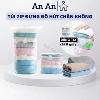 Túi Đựng Quần Áo Hút Chân Không Bằng Tay,Túi Zip Hút Chân Không Đựng Quần Áo Chăn Mền Gối Thông Minh