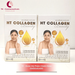 (CHÍNH HÃNG + QUÀ TẶNG) Viên Uống HT COLLAGEN Bổ Sung Nội Tiết Tố Giúp Sáng Da, Đẹp Da, Giảm Sạm Nám  - Hộp 30 Viên