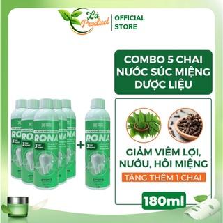 Nước súc miệng dược liệu rona khử mùi, diệt khuẩn, ngừa sâu răng cho bà bầu và mẹ sau sinh cỏ cây hoa lá 180ml