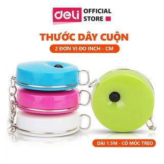 [MãLIFEMC17BP1 giảm50K đơn 150K] Thước dây Deli - Dài 1.5m - Xanh lá / Xanh dương / Hồng / Trắng - 1 chiếc - 8214