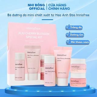 Bộ Dưỡng Trắng Da Dưỡng Ẩm Mini Chiết Xuất Từ Hoa Anh Đào Innisfree Jeju Cherry Blossom Kit Giúp Trắng Da, Dưỡng Ẩm