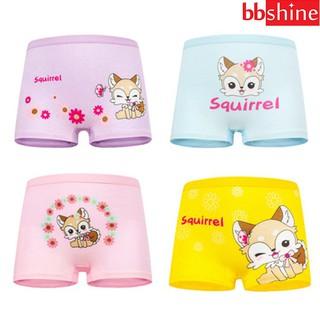 Set 4 quần chip đùi cho bé gái 2-10 tuổi chất cotton mềm mại co giãn tốt họa tiết theo chủ đề đủ màu sắc BBShine - C015