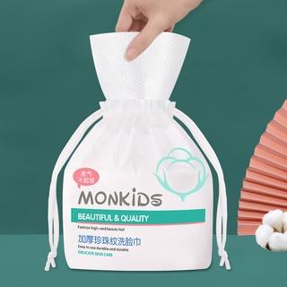 Khăn mặt khô Monkids túi lớn 260g dùng 1 lần lau khô, lau ướt - Giấy lau mặt dùng một lần, khăn mặt cuộn