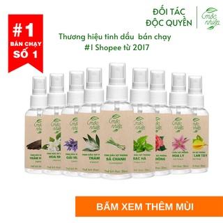 Tinh dầu xịt phòng Mộc Nhiên chính hãng 30ml: tinh dầu sả chanh, bạc hà, hoa hồng