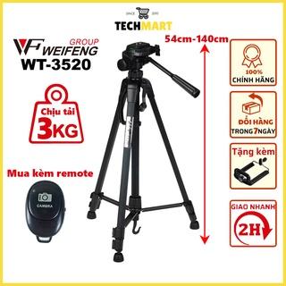 Chân máy ảnh/ Tripod máy ảnh /điện thoại/ máy quay phim weifeng WT 3520 cao cấp [tặng kẹp điện thoại]