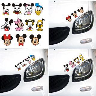 Miếng sticker hình chuột mickey minnie vịt donald disney dán trang trí xe hơi xinh xắn chống thấm