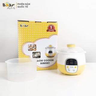 [Bản Quốc tế]Nồi Nấu Cháo cho Bé, Nồi Nấu Cháo Chậm đa năng kèm lồng hấp 1L Bear DDZ-B08C1 (Hàng chính hãng-BH12T)