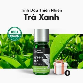 Tinh Dầu Trà Xanh Organic Nguyên Chất Đậm Đặc Xông Thơm Phòng, Làm Nến Thơm Thiên Nhiên, Giúp Dễ Ngủ Heny Garden 10mL