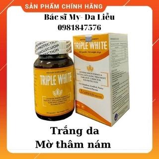 ( HÀNG CHÍNH HÃNG) Triple White- Viên uống trắng da chống nắng- Viên Uống Glutathione 1200mg