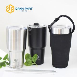 [Tặng Túi Đựng Ly + Bộ Ống Hút] - Cốc Giữ Nhiệt DP inox 304, Ly Giữ Nhiệt DP, dung tích 900ml, lưu nhiệt nóng lạnh 8-12h