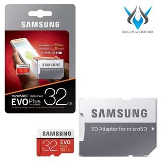 Thẻ nhớ MicroSDHC Samsung Evo Plus 32GB UHS-I U1 95MB/s kèm adapter Box Anh 2017 (Đỏ)