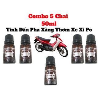 Combo 05 Chai Tinh Dầu Thơm Xăng Nhớt Xe Máy 4 thì và 2 thì 50ml