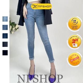 Quần jean nữ 9 tấc lưng cao dáng đẹp NPSHOP, quần bò cạp cao skinny jeans bigsize co giãn tốt JN002