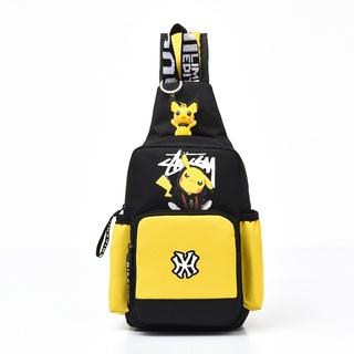 Túi Đeo Chéo Ngực Vải canvas In Hình Pikachu one 2022 Phong Cách Thể Thao Trẻ Trung Dành Cho Nam Nữ