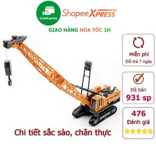 Mô hình xe đồ chơi, xe cần cẩu nâng hàng kích thước lớn, chất liệu nhựa an toàn cho bé