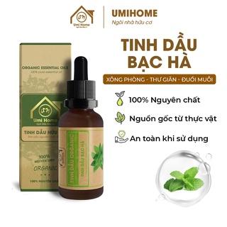 [Mã BMLTM50 giảm đến 50K đơn 99K] Tinh dầu thơm phòng Bạc Hà hữu cơ UMIHOME nguyên chất 10ml