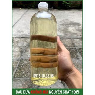 1 LÍT - Dầu Dừa Bến Tre Không Mùi , nguyên chất 100% ( Massge, dưỡng tóc, chống rạn bà bầu, chống hăm cho bé,,,,)