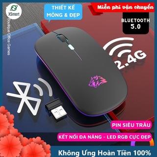 Chuột Bluetooth Không Dây Máy Tính X15 Có Led Đổi Màu Pin Sạc Dùng Văn Phòng, Chơi Game Cực Chất