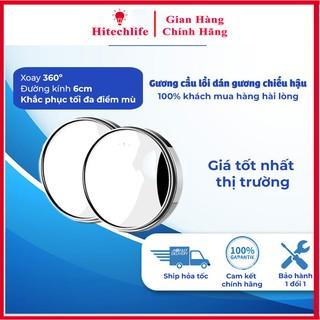 Bộ 2 Gương Cầu Lồi Có Viền Gắn Kính Hậu Ô Tô Xoay 360 Xóa Điểm Mù Tráng Bạc - Phụ Kiện Xe Hơi Hitechlife Cao Cấp Giá Rẻ