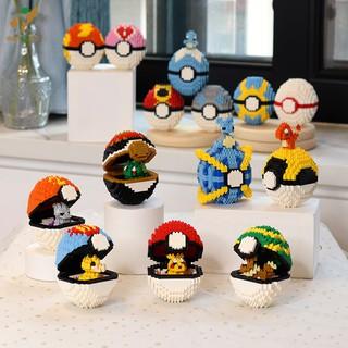 Bộ đồ chơi xếp hình lego bóng nhân vật pokemon