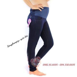 Quần Bầu Giả jean -legging dài giả jean