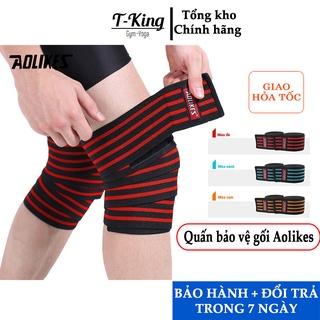 Quấn gối Aolikes - Bảo vệ đầu gối tập Gym - tập thể thao giảm chấn thương có miếng dán cực chắc