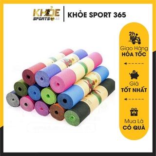 Thảm tập yoga, thảm tập gym TPE 2 lớp chống trượt 6mm-8mm tại nhà _ KhỏeSport365