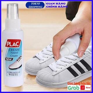 Chai xịt tẩy trắng giày dép túi xách Plac - đầu bàn chải