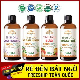 Tinh dầu nguyên chất 100ml Sả Chanh/ Bạc Hà/ Quế/ Oải hương/ Bưởi/ Cam/ hoa Lài/ Quýt/ Trầm/ tràm huế/ Gừng/ hoa Hồng