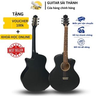 Đàn Guitar Acoustic Chính Hãng ST.Real Mã ST-X1 Có Ty Chỉnh Cần Chất Liệu Gỗ Nhập Khẩu Màu Đen