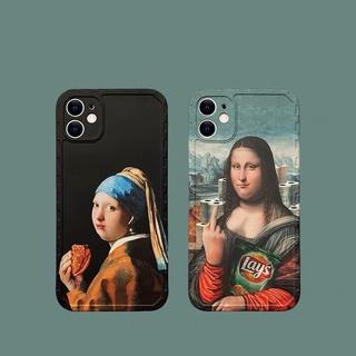 Ốp Điện Thoại Dẻo Họa Tiết Mona Lisa Cho iPhone 14 / 13 / 12 Pro MAX / 13Pro / 12Pro / 12 / X / XS / XR / XS MAX / 11 / 11 Pro MAX