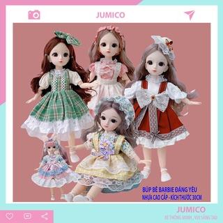 Búp bê barbie 30cm có khớp giá rẻ, đồ chơi cho bé gái thông minh tư duy vận động JUMICO BUB2