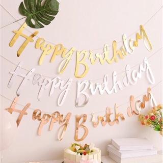 Dây Happy Birthday Ép Kim, Dây Chữ Giấy Trang Trí Sinh Nhật, Dây Chữ Happy Birthday Ánh Kim, Dây Treo HPBD Hologram