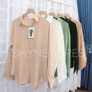 Áo sơ mi nữ Shynstores - áo sơ mi vintage dài tay cổ trụ vải đũi mềm nhẹ thoáng mát có 5 màu freeship