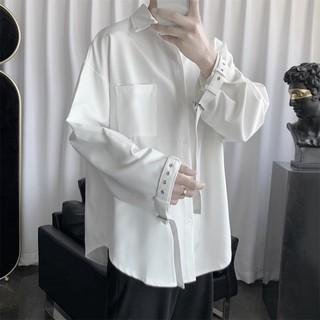 [Mã FATREND18 giảm tới 30k đơn 99k] Áo sơ mi tay dài dáng rộng phong cách thời trang Hàn Quốc cho nam M-2XL