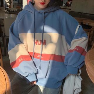 SUXI Áo Hoodie Tay Dài Dễ Phối Đồ Cho Nữ