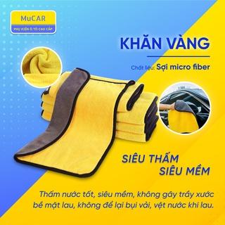 Khăn Lau Oto Cao Cấp Dày Siêu Thấm Vàng, Khăn Chùi Vệ Sinh Xe ô tô, Xe Hơi Chuyên Dụng 2 Mặt,Siêu Thấm Hút