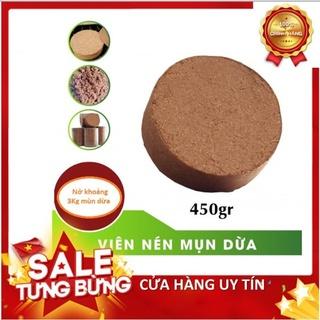 Viên nén xơ dừa trồng cây ươm hạt giá rẻ đất nén hữu cơ mụn dừa bánh nén xơ dừa 450GR ươm hạt giống rau củ quả hoa