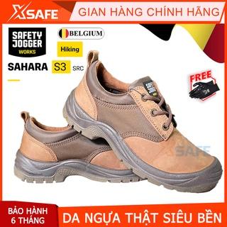 Giày bảo hộ lao động nam Jogger Sahara S3 da ngựa siêu bền, chống nước, chống đinh, trơn trượt Giày công trình, nhà máy