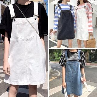 Váy Yếm Nữ Kaki Hai Dây Dáng Rộng Hottrend TDSHOP, Váy Jeans Bò Nhiều Màu Sắc Ulzzang Cực Dễ Phối Đồ